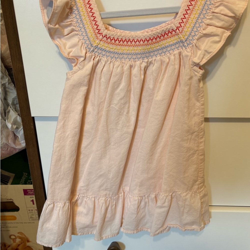 Pink Smocked Dress with Ruffle Sleeves - Janie and Jack